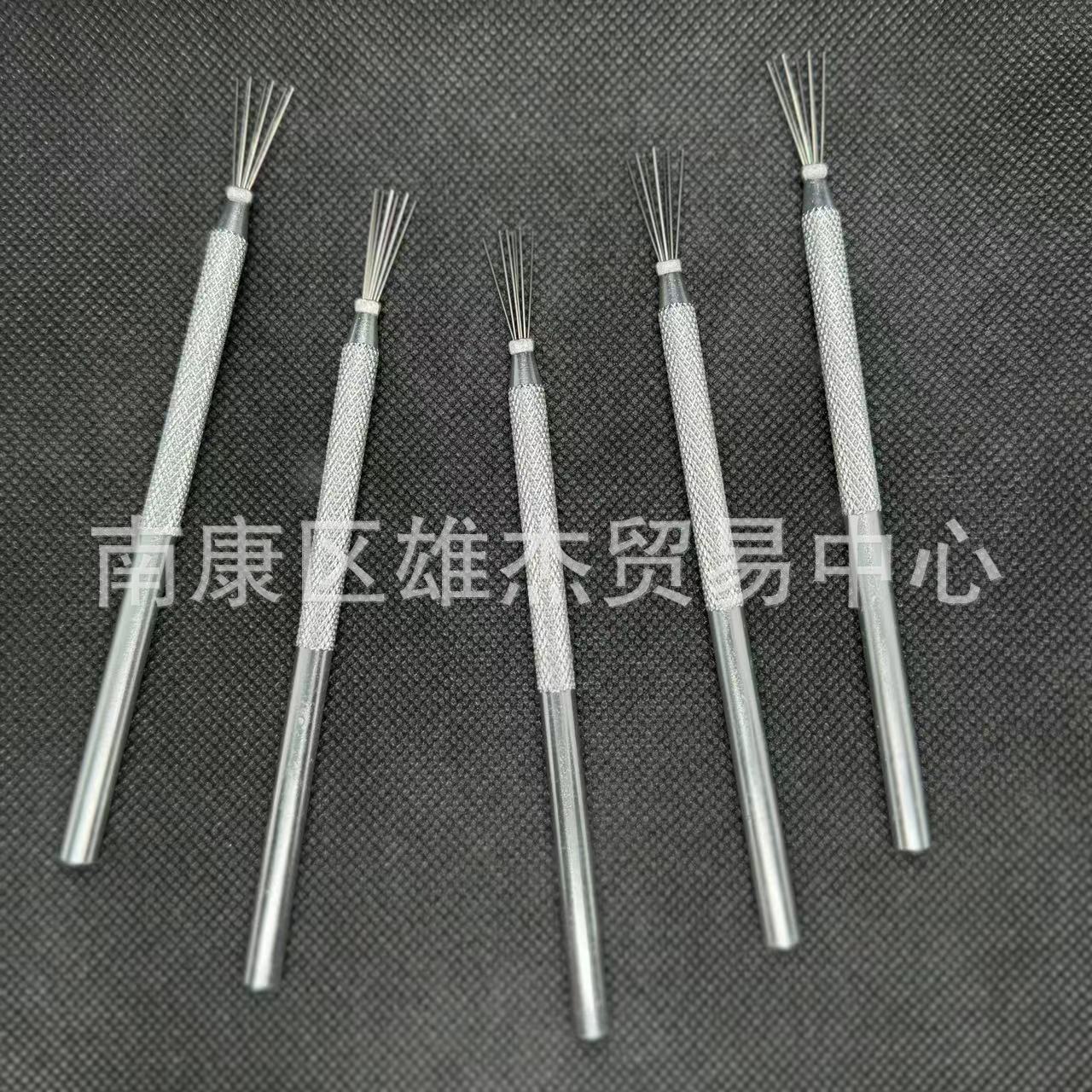 Ceramic art seven needle texture brush aluminum rod needle hole punch diy roll paper clay sculpture tools art supplies wholesale