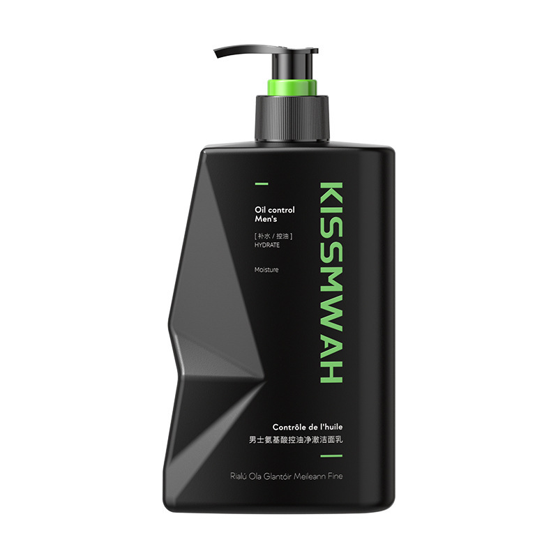 Kissmwah Men's Facial Cleanser 400g Amino Acid Facial Cleanser Refreshing Oil Control Non-Tightening Facial Cleanser Wholesale