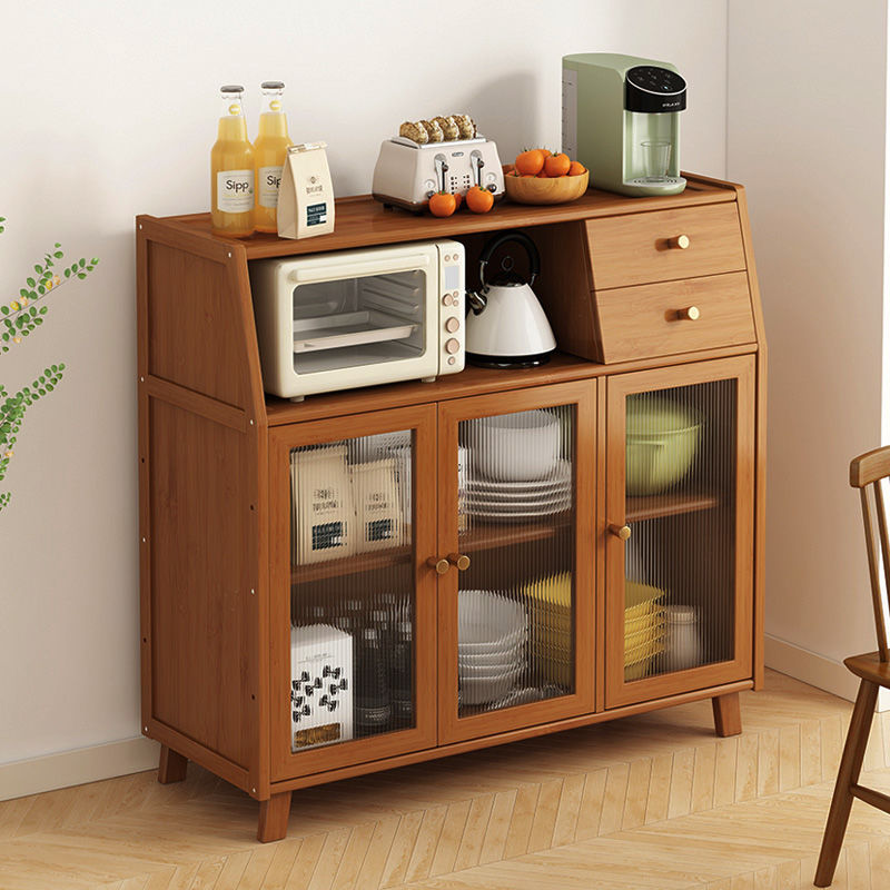 Kitchen Sideboard Retro Side Cabinet Living Room Storage Cabinet Floor-Standing Cabinet Coffee Wall-Mounted Integrated Storage Cabinet Tea Cabinet