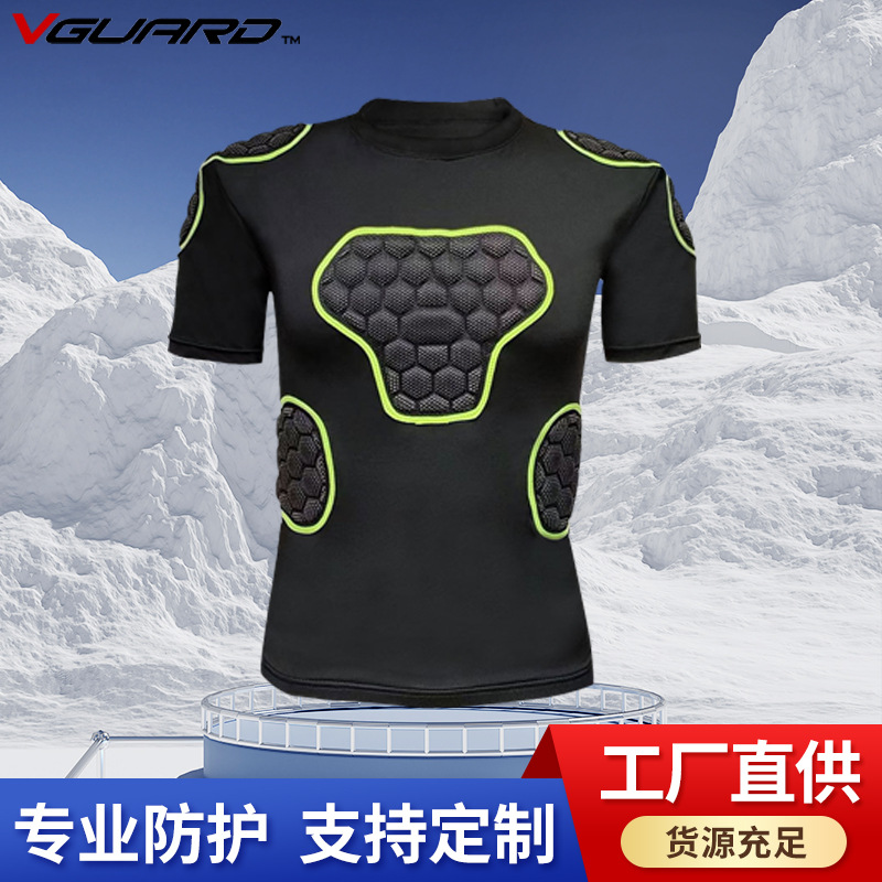 Outdoor лыжи и велоспорт, 5-частичная одежда с ячеистой структурой, защитные накладки для плеч и талии