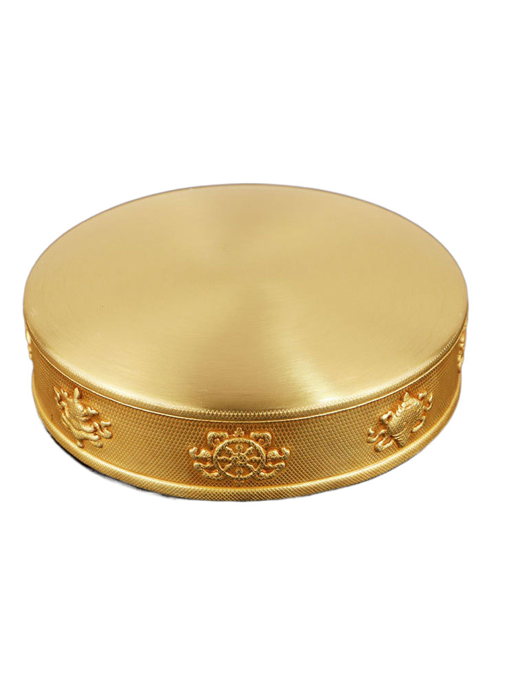 Pure copper manza plate college design can be carried for manza eight auspicious manza tea compass small size manza 10cm