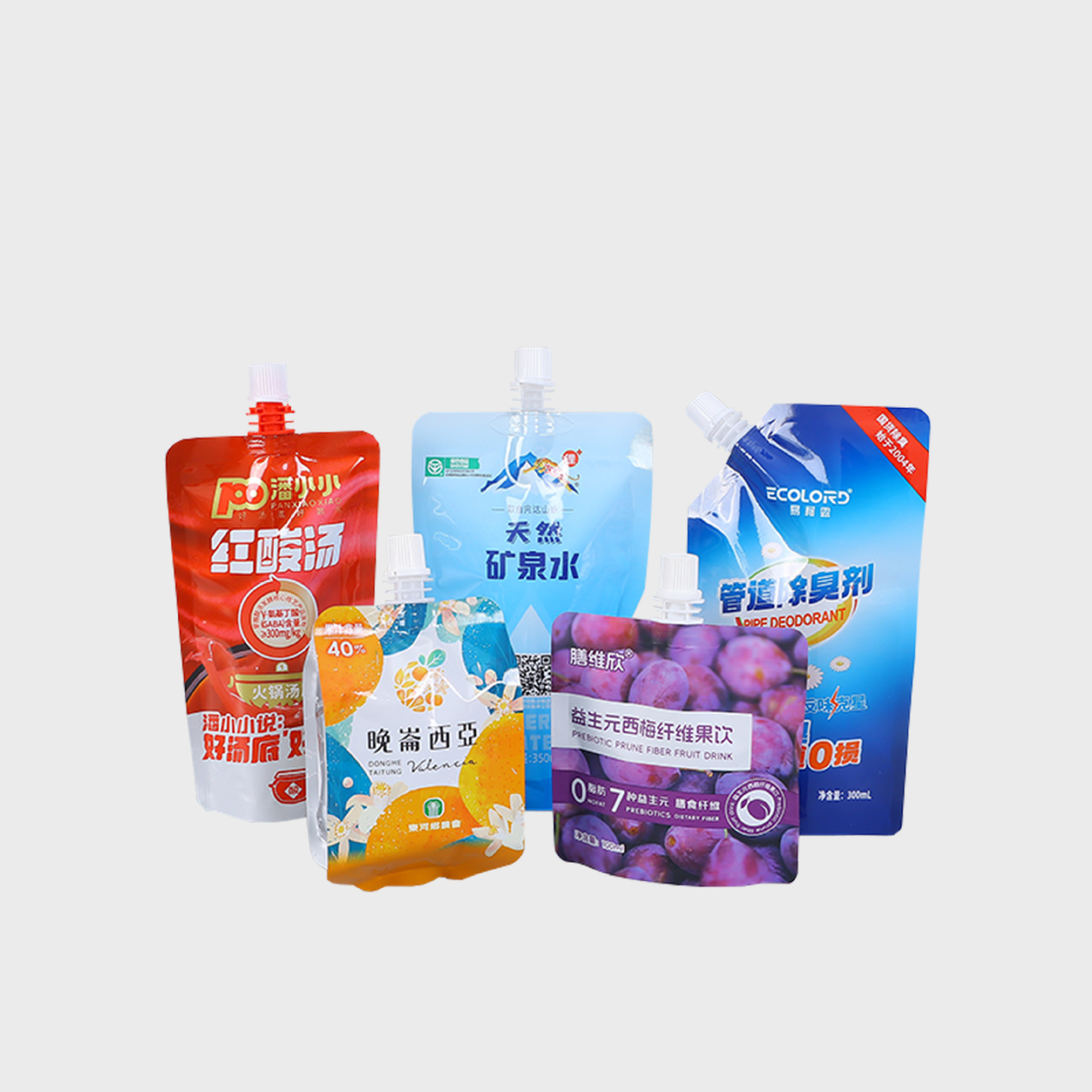 Hydrogen-Rich Water Aluminum Foil Spout Pouch Custom Soy Milk Packaging Bag High-Temperature Steam Cooking Bag Plastic Lotion Cosmetics Dispensing Bag