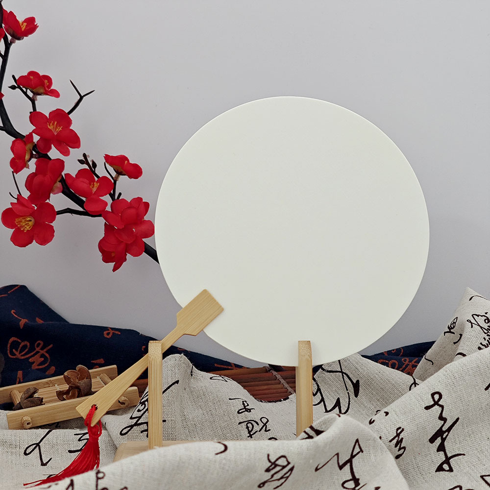Cooked Xuan Fan Double-sided Blank Xuan Paper Fan Hand-painted Calligraphy White Card Paper Fan Advertising Fan Floating Medium Paint Fan