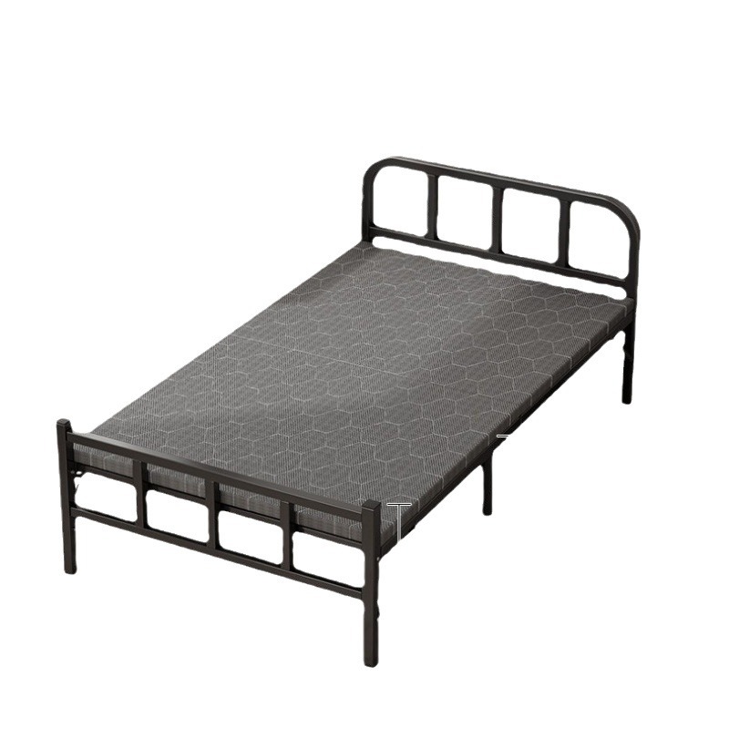 Single Office Nap Bed Rental Room Nap 1.2m Hard Plate Iron Frame Bed Multi-Functional Bed Foldableing Bed
