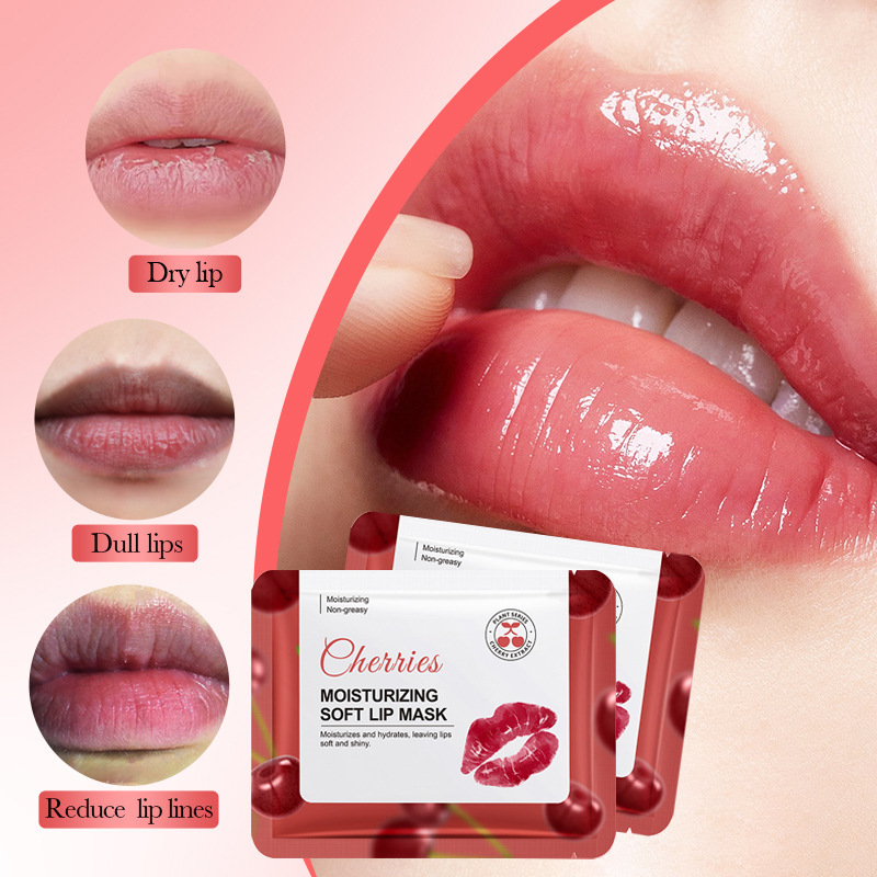 Cross-border special for plant fruit Cherry cherry lip film moisturizing anti-dry and moisturizing lip patch