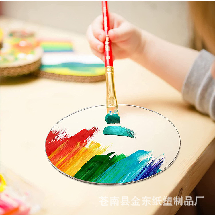 Acrylic Transparent Round Laser Cut Round Plate Non-Hole DIY Manual Non-Punch PMMA Disc with Film