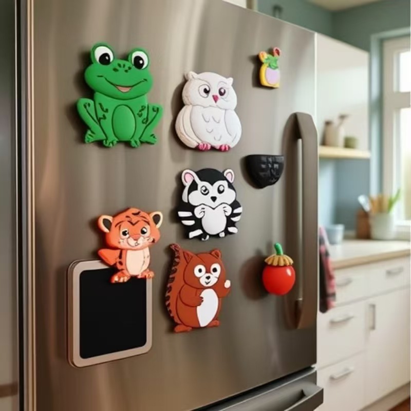 Professionally Customized Pvc Soft Glue Creative Cartoon Cute Refrigerator Stickers and Clothing Stickers
