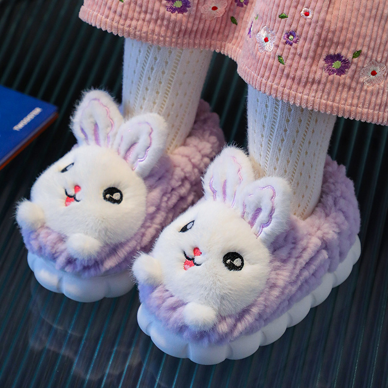 Children's Cotton Slippers Boys Winter Girls Kidsren Infants Bag Heel Indoor Home Baby Non-slip Woolen Cotton Shoes Winter