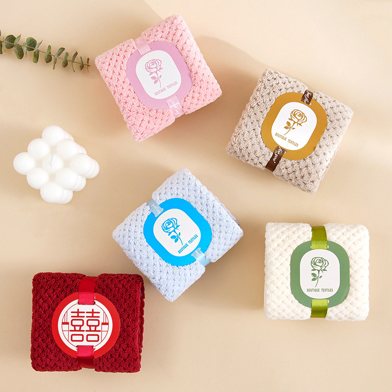 Souvenir Towel Coral Fleece Absorbent Wedding Gift Return Gift National Trend Tulip Bear Creative Wedding Return Gift