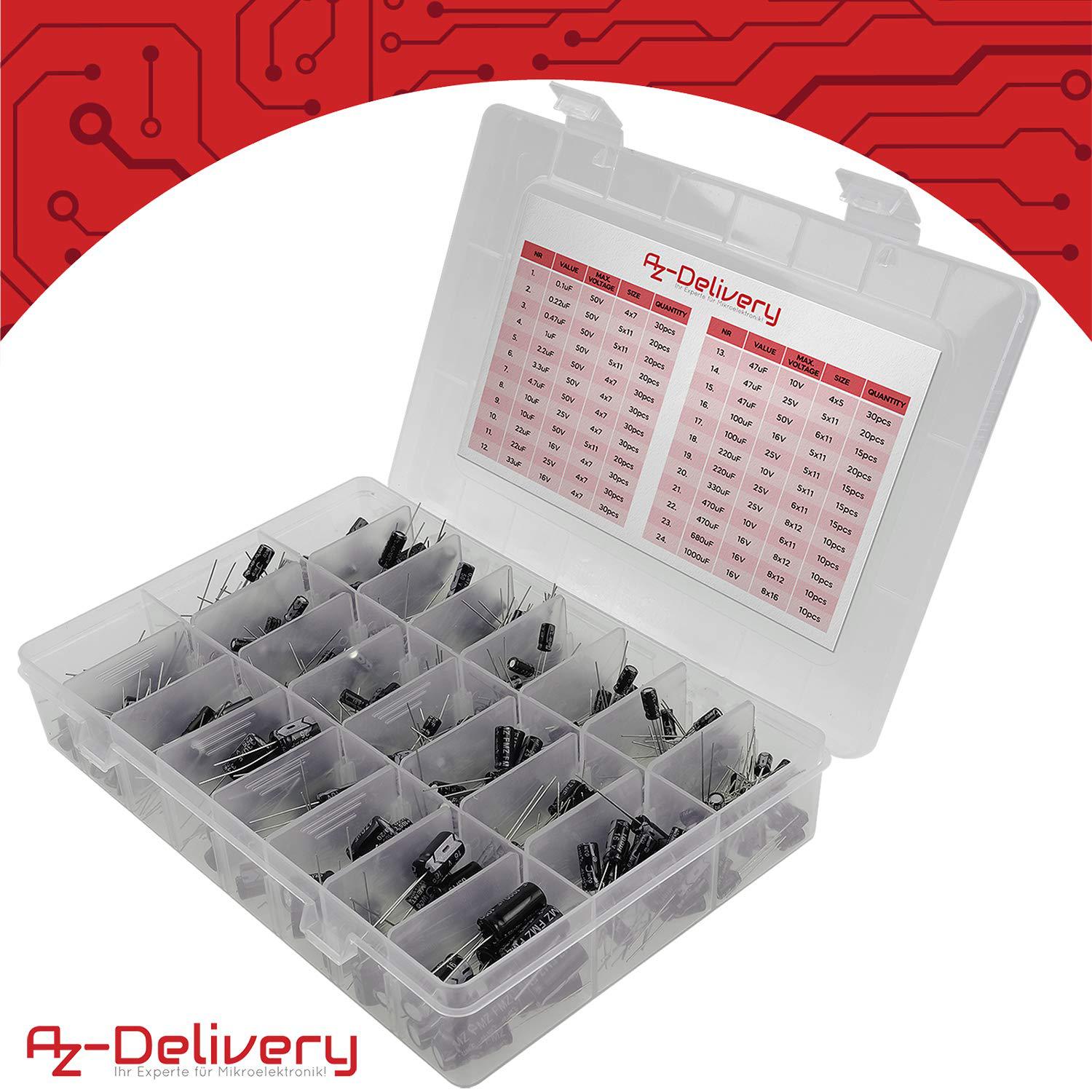 Azdelivery Elko Sortiment Electrolytecondensator Aluminum 24