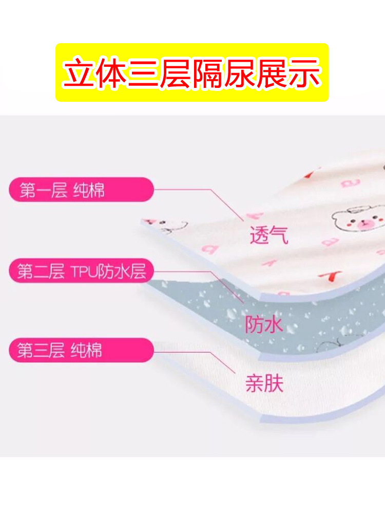 Baby Diaper Pants Pocket Waterproof Newborn Kidsren Pure Cotton Washable Anti-Side Leakage Meson Fixed Belt Baby Training Pants