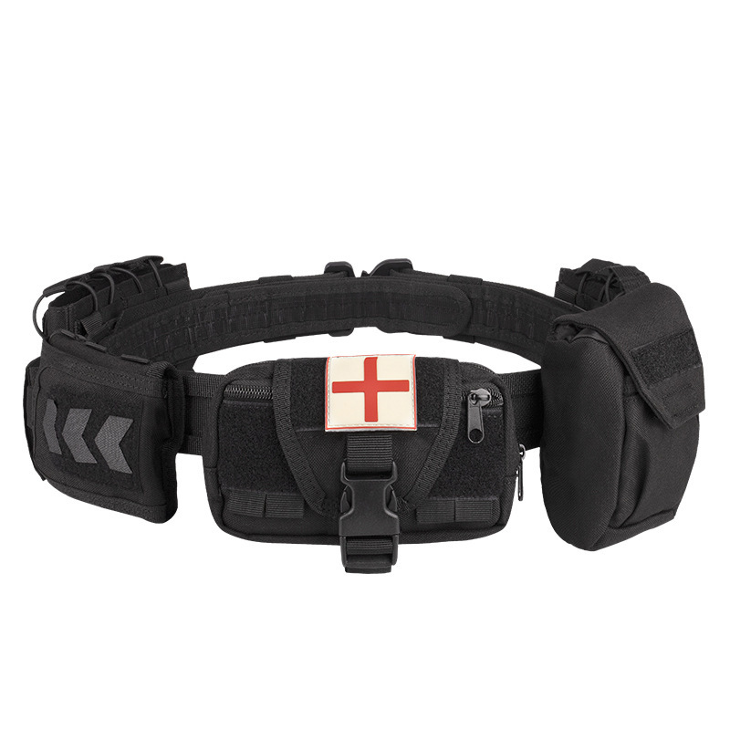 Outdoor Tactical Multifunctional Duty Waist Bag Tactical Six-piece Set Tactical Girdle Tactical Belt