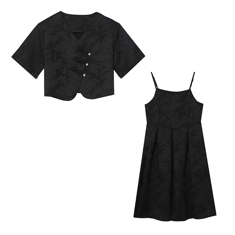 2352 Xuanchen Micro Chubby Large Size New Style National Style Improved Cheongsam Set Summer Chubby Girl Elegant Gentle Style Two-piece Set