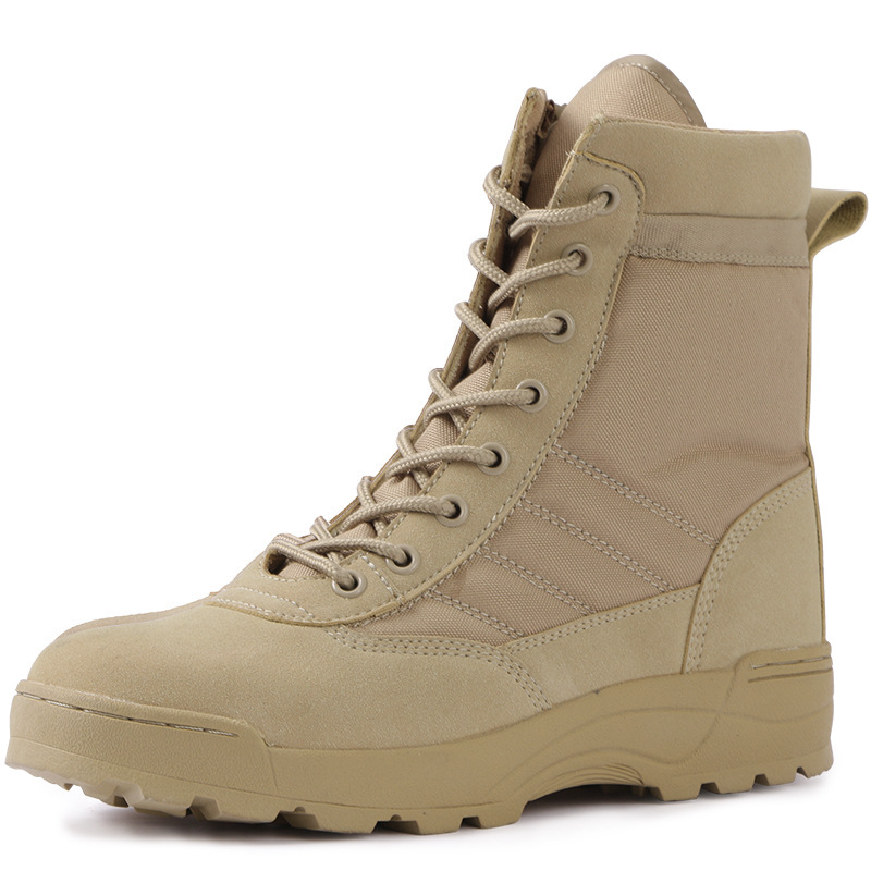 Ultra-Light High-Top Combat Training Boots for Men and Women, Shock-Absorbing and Wear-Resistant Spring & Fall Outdoor Desert Boots, Training Boots, Hiking and Mountaineering Shoes