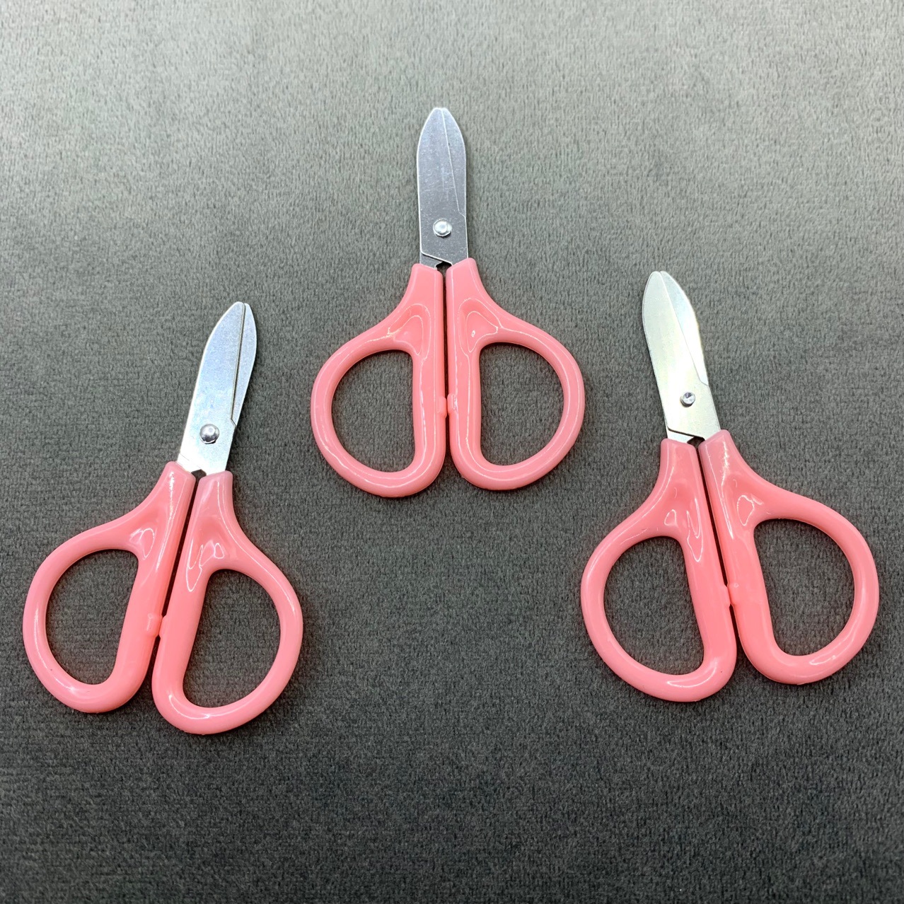 stainless steel safety handmade scissors children diy pink scissors thread plastic small scissors mini round head scissors