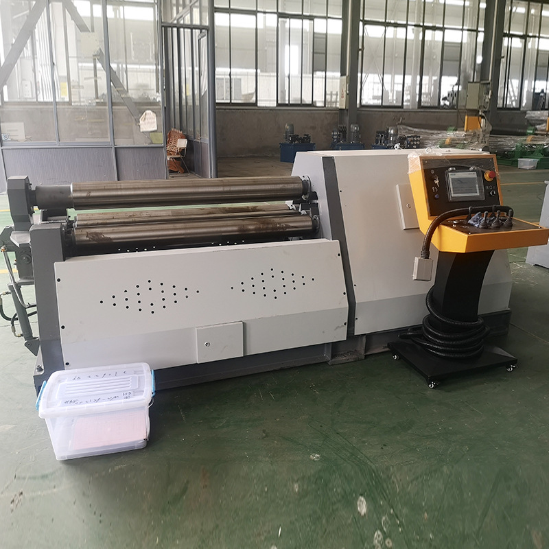 W12 Cnc Four-Roller Coating Machine Manufacturer Fully Automatic Hydraulic Stainless Steel Plate Small Four-Axis Round Machine Tool