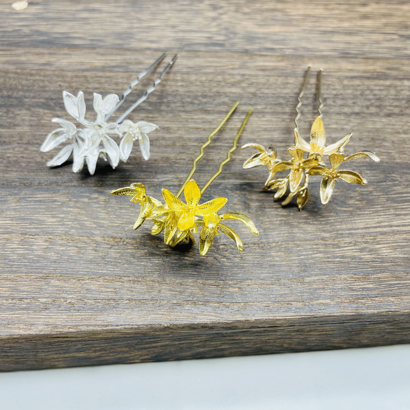 DIY антикварная заколка, сохраняющая цвет, орхидея, аксессуары для ханфу