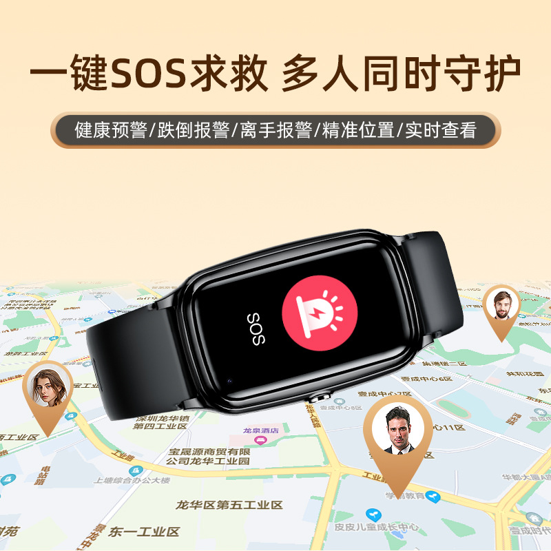 Factory Customized Smart Watch for the Elderly Heart Rate Health Monitoring GPS Positioning Call 4G Netcom Smart Bracelet