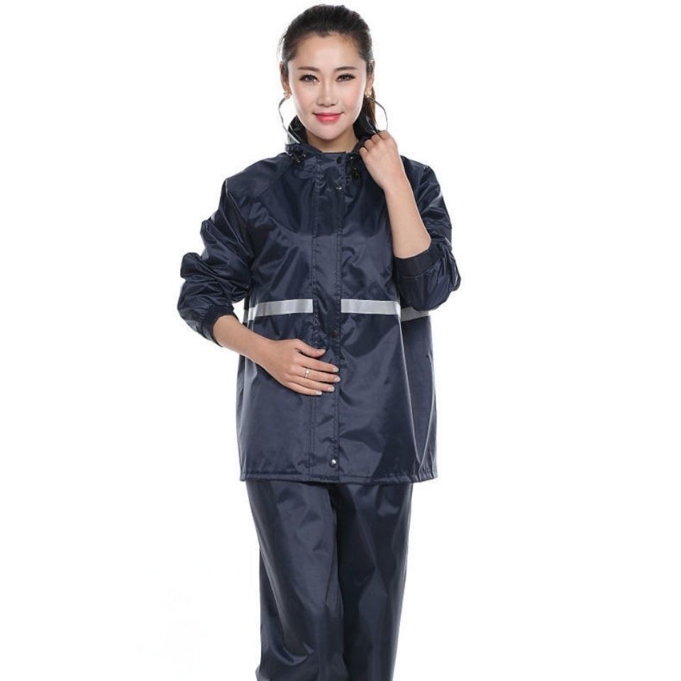 Raincoat rain pants suit Oxford cloth split type labor protection wholesale electric car motorcycle takeaway reflective outdoor raincoat