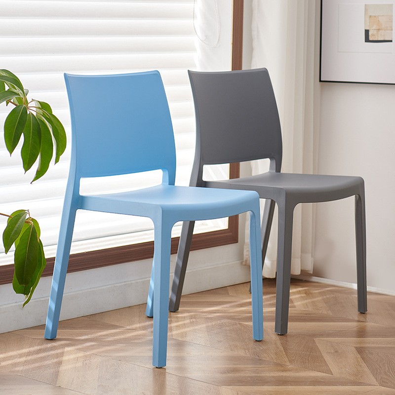 Internet Celebrity Modern Plastic Dining Chair Thickened Adult Plastic Chair Stackable Dining Chair Outdoor Leisure Chair Home Backrest Chair