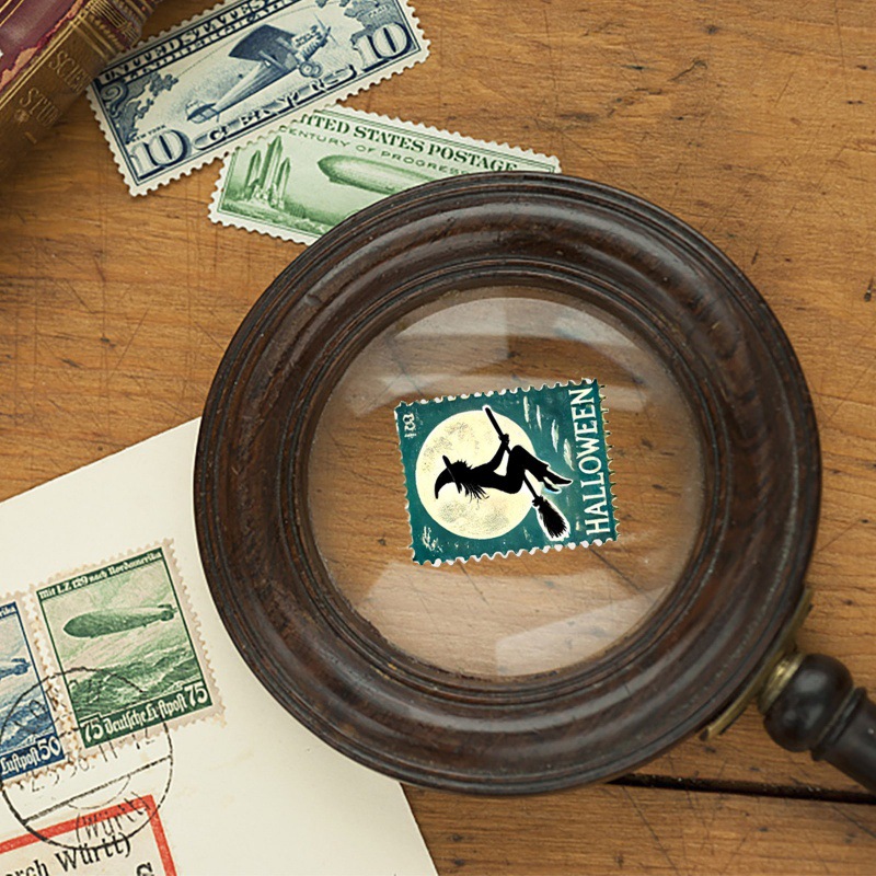 Cross-Border New Hot Product Halloween Stamps Amazon Halloween Horror Pumpkin Ghost Stamp Stickers