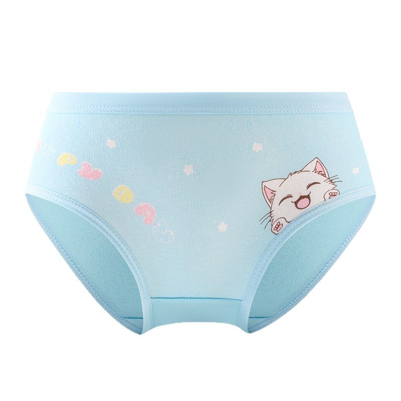 Factory Direct Supply Comfortable Class A Pure Cotton Children's Underwear Cute Cartoon Girls Boxers Large, Small and Medium Children's Briefs