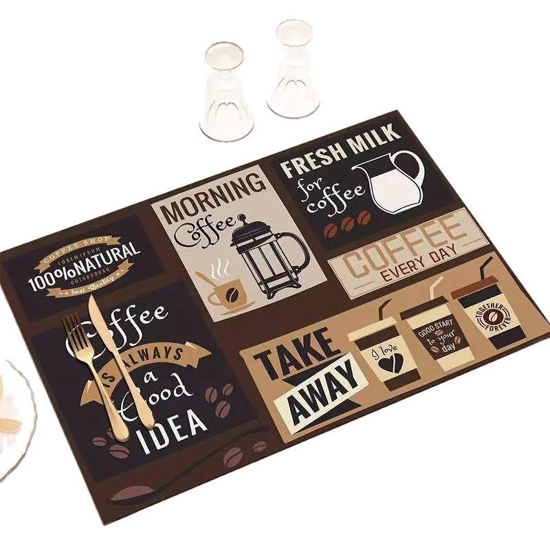 temu generation coffee kitchen diatom mud drain mat high temperature resistant anti-scalding heat insulation drying mat absorbent placemat
