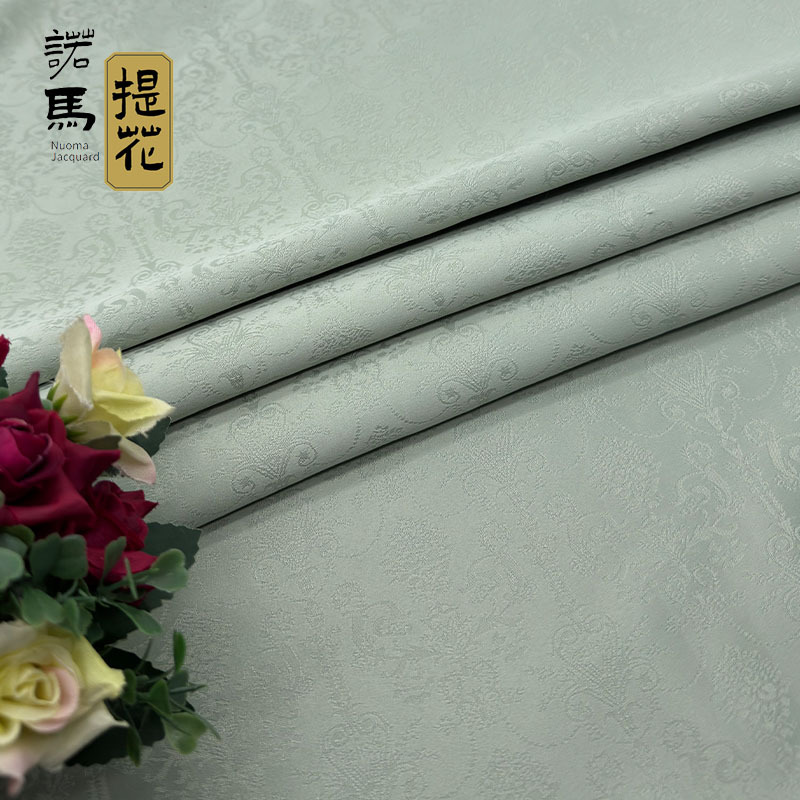 Palace Pattern Embossed Dark Pattern Jacquard Fabric New Chinese Cheongsam Hanfu dress Elastic Retro Blue and White Figure Fabric