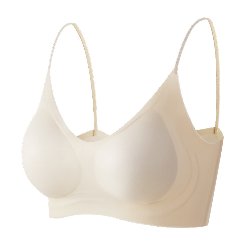 Liquid Foundation Camellia Essential Oil Push-Up Bra for Small Busts, Thin Seamless Beauty Back Bra, Base Layer Underwear