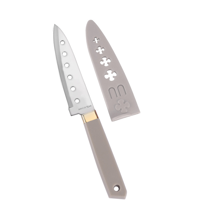 Household Kitchen Mirror Light Fruit Knife with Protective Cover Melon and Fruit Peeler Knife Peeler Portable Dormitory Portable Knife