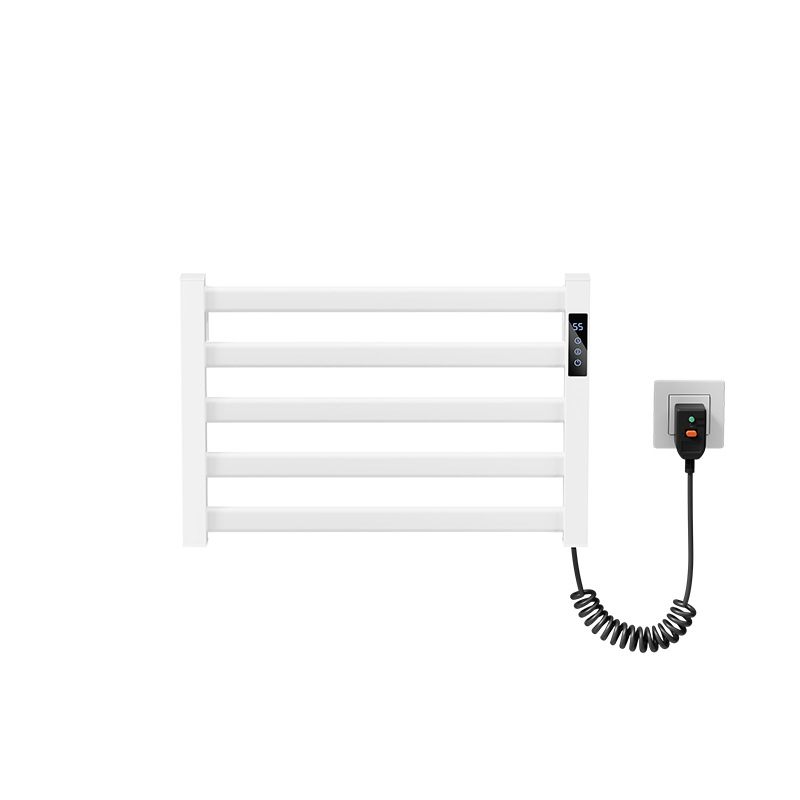 Electric towel rack thermostatic intelligent carbon fiber electric heating towel rack non-perforated wall-mounted towel drying rack