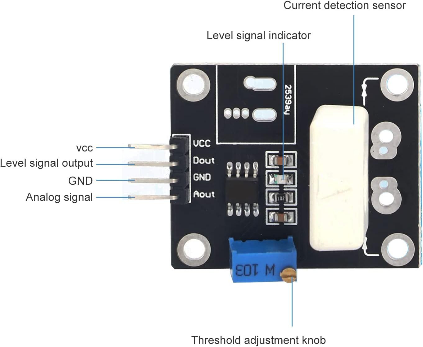 Arceli Dc 5V Wcs1700 Hall-Stromerkennungs-Sensormodul 70A Mi