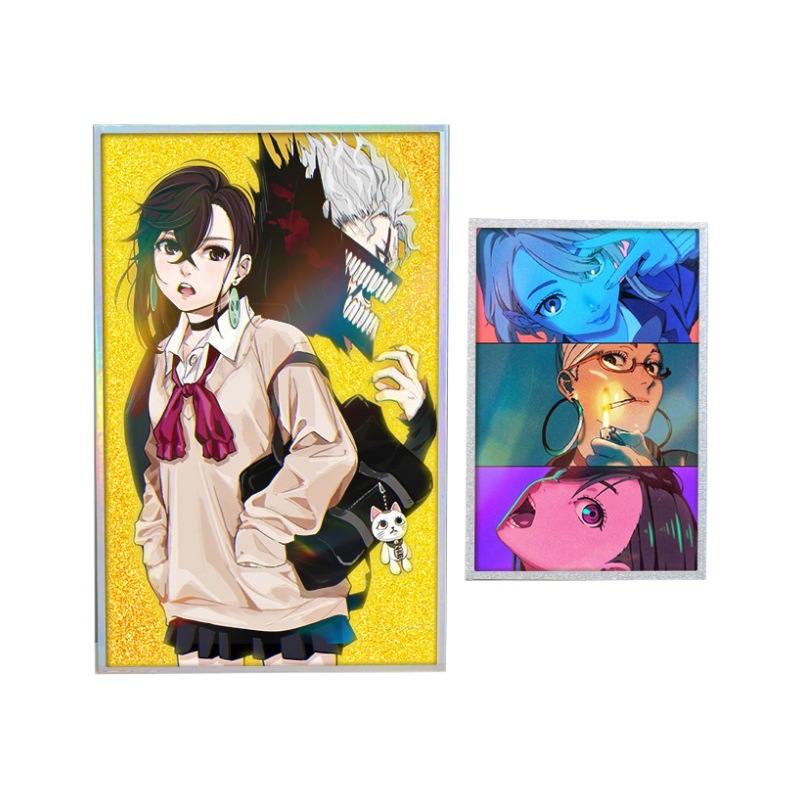 Custom Anime Cute Girl Gold and Silver Edged Silver Onion Colored Paper Ayase Momo Support Merchandise Signing Board