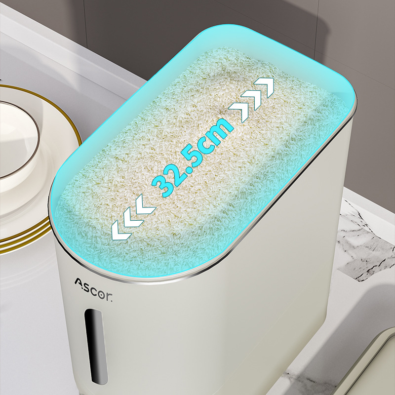 Rice Bucket Household 2025 New Sealed Rice Tank Rice Box Insect-proof Moisture-proof Kitchen Rice Storage Container High-end