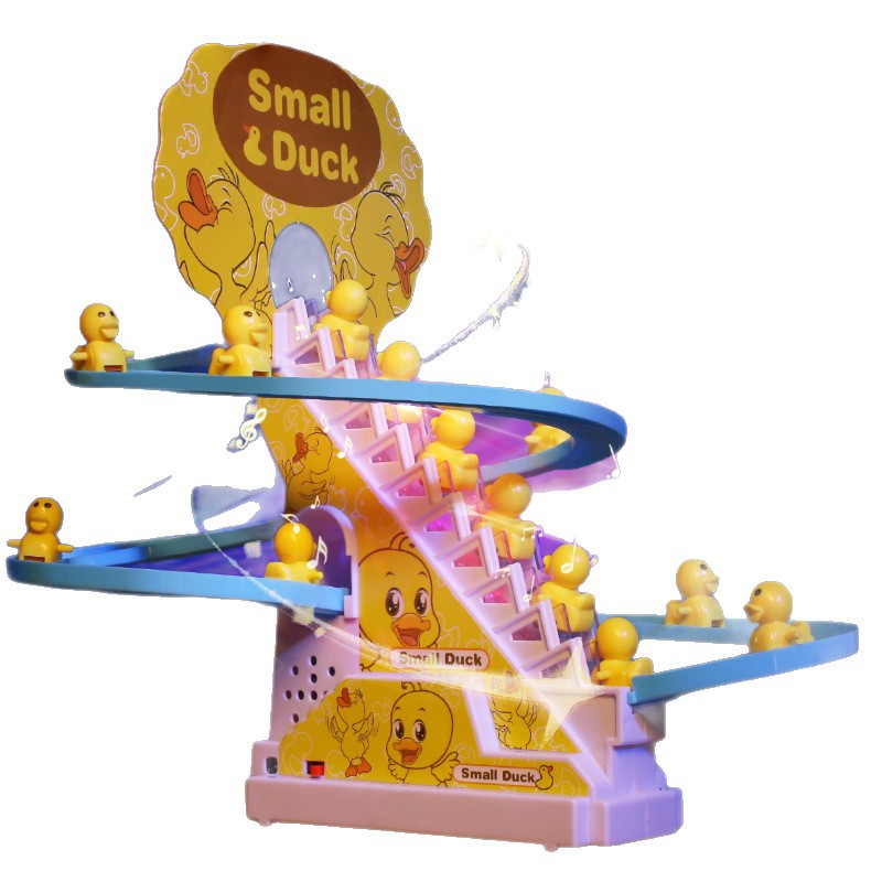 There Is Yao Little Yellow Duck 0 Climbing Stairs 4 Slide Baby 3 Electric One-Year-Old Duck Toy Track Car Boy 2