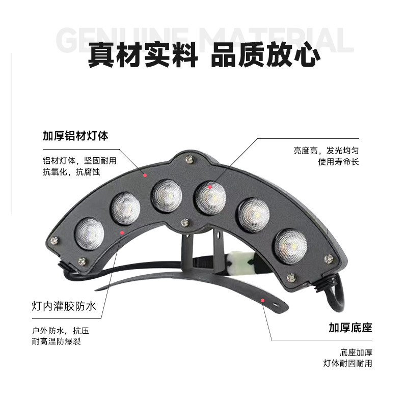 Ancient Building Corrugated Lamp Outdoor Led Lighting Waterproof Eaves Temple Pavilion Engineering Lamp Tile Lamp 6W24V Small