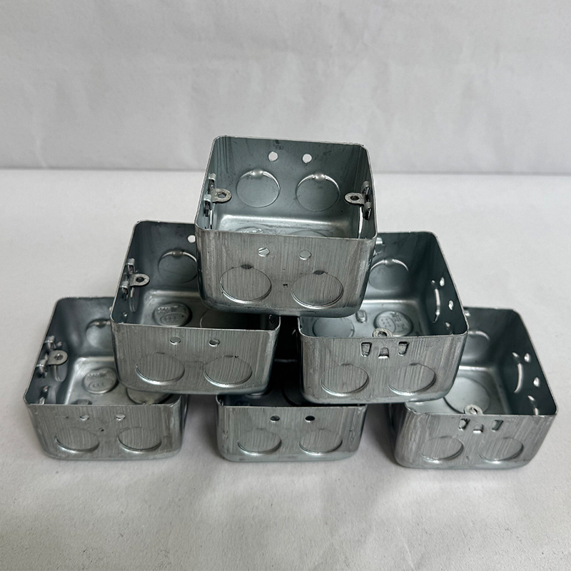 86H50 Stretch Box Concealed Metal Junction Box Socket Fixed Bottom Box Manufacturer Customized Universal Iron Box Through-Beam Box
