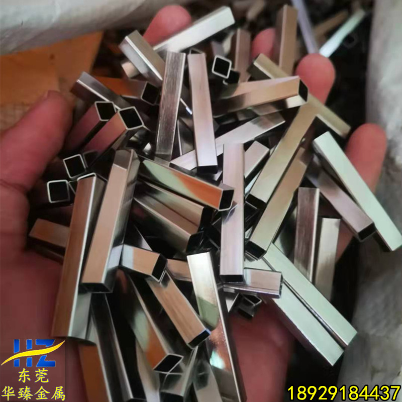 304 stainless steel small square tube 201 capillary small square tube bright rectangular tube flat tube decorative tube without Burr cutting