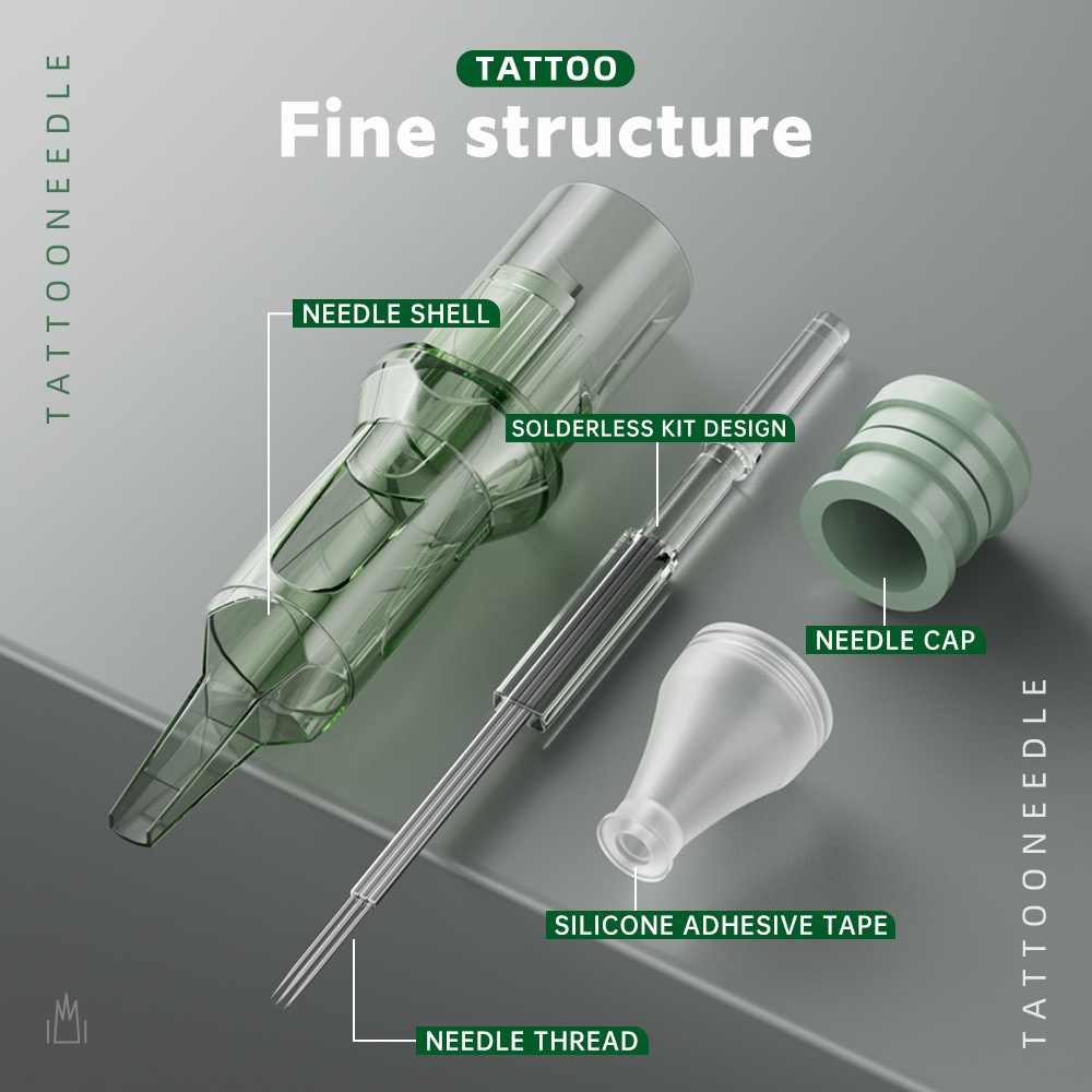 Cross-border tattoo integrated needle disposable tattoo needle green jade tattoo needle hair tattoo needle tattoo equipment