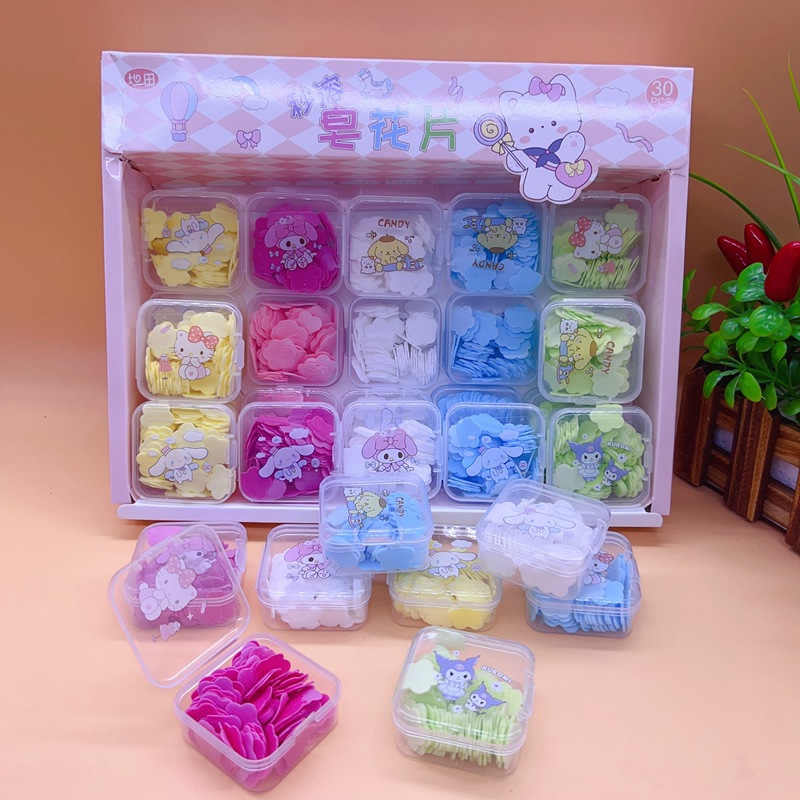 Новые милые квадратные таблетки мыла, одноразовые для детей