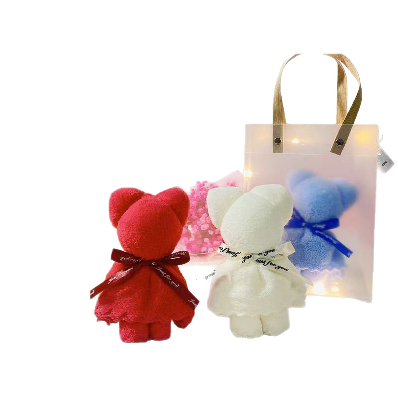 Bear Towel Souvenirs, Small Gifts for National Day, Teacher's Day, Opening Event Gifts, Shaped Towels Wholesale