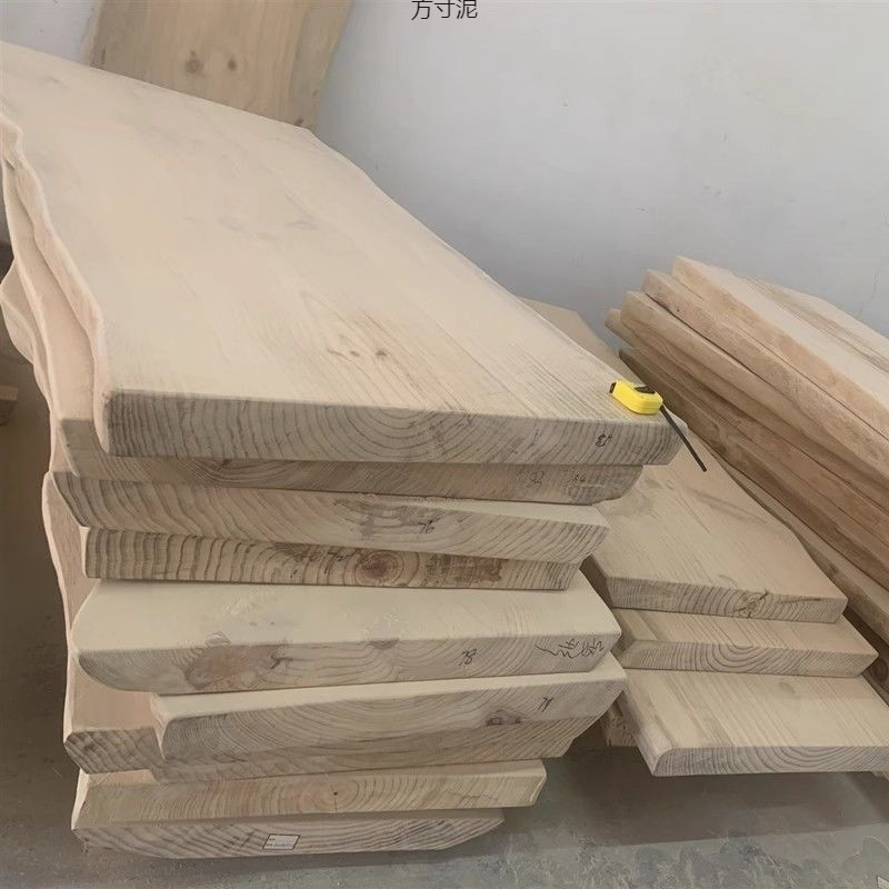 Solid Wood Board, Pine Whole Log, Irregular Natural Edge, Whole Board Bar Table, Large Board Tea Table, Conference Table Panel Wholesale