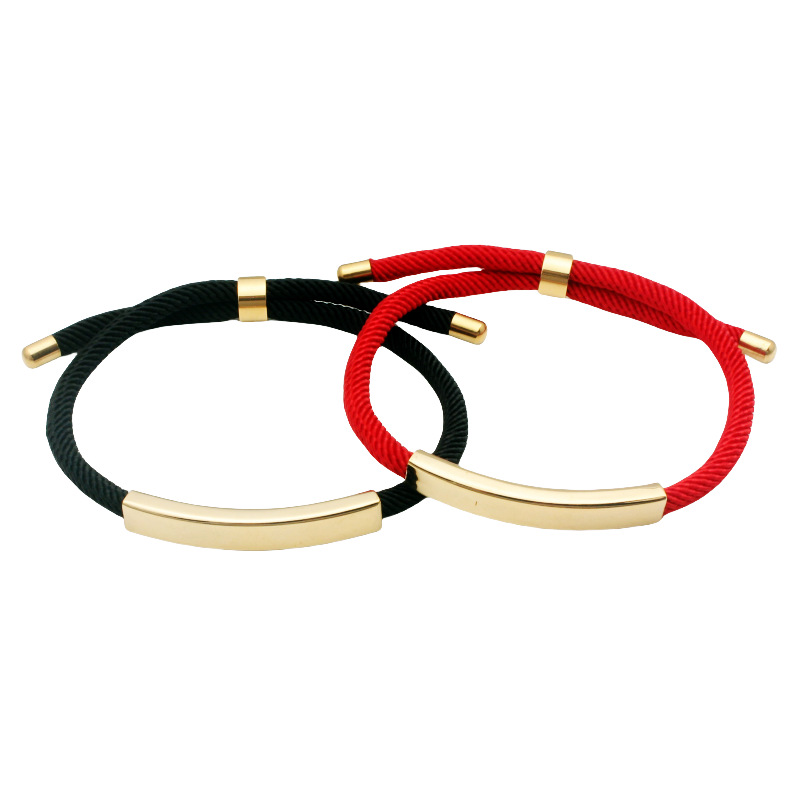 Europe and the United States cross-border stainless steel DIY woven bracelet holiday family inspirational phrase lettering titanium steel bracelet wholesale