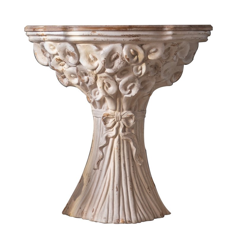 European-Style Entrance Hall Table Foyer Decoration Roman Column B&B Balcony Flower Stand Wedding Photography Posing Props Side Table
