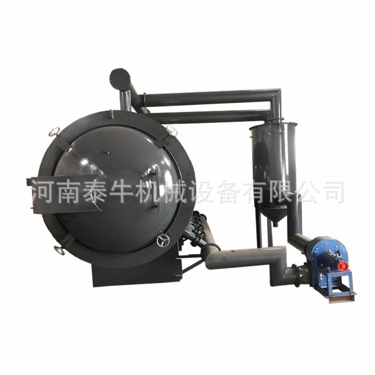 Coconut shell rice husk charcoal wood Carbide Furnace horizontal barbecue hoisting continuous mechanism charcoal carbonization furnace