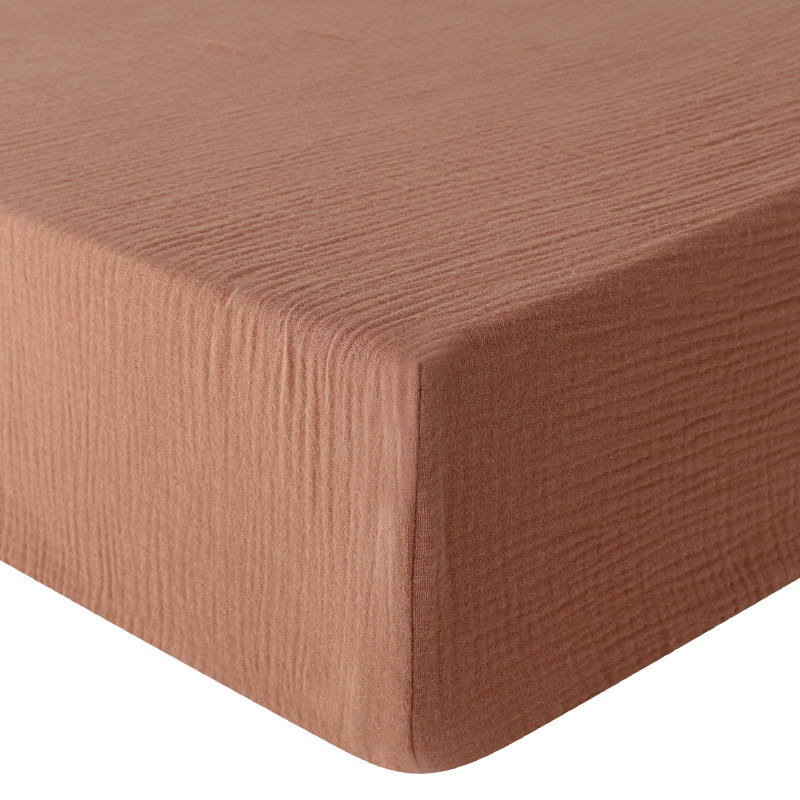 Cross-border solid color crib bed hat cotton gauze Zou cloth spring and autumn children's bedspread European and American size baby sheets