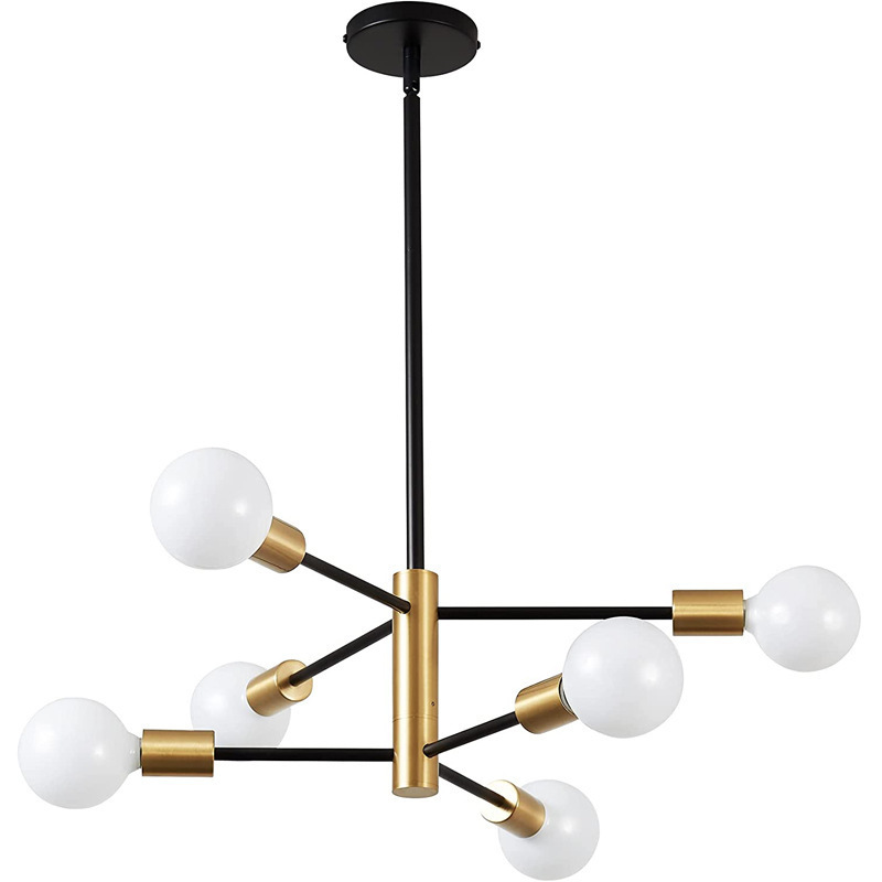 Cross-Border Amazon Satellite Chandelier American Country Retro Industrial Style Living Room and Restaurant 110V Molecular Chandelier