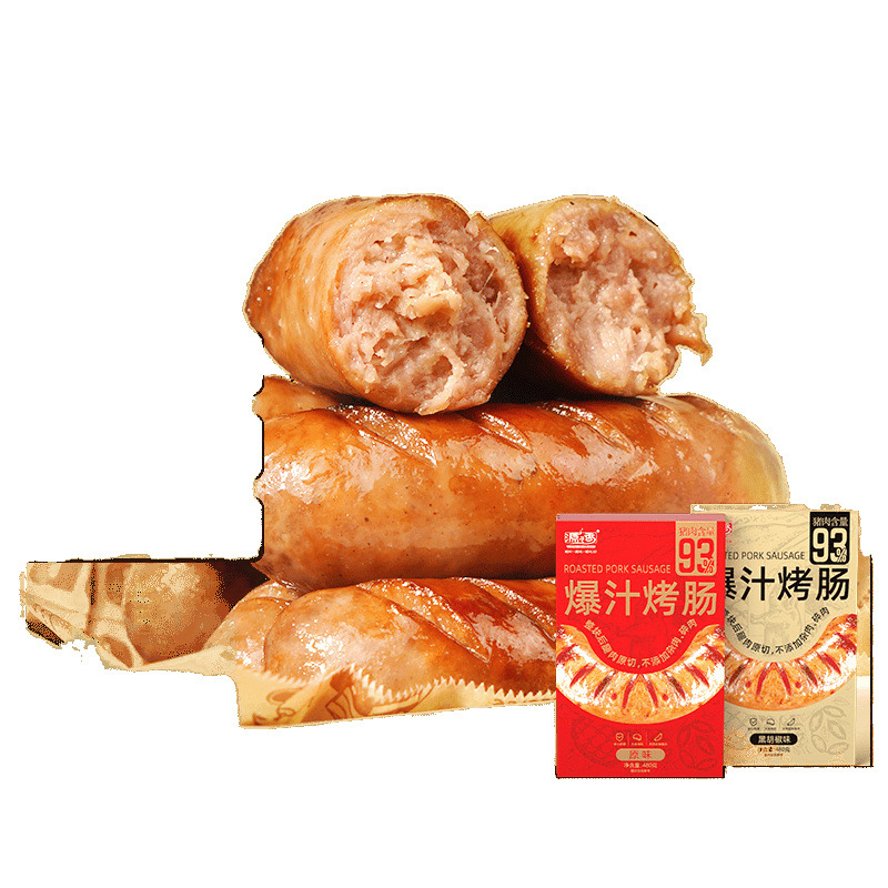 Yuanzhixiang Juicy Grilled Sausage, Zero Added Starch and Preservatives, Pure Pork Sausage, Volcanic Stone, Authentic Crispy Sausage Ingredients