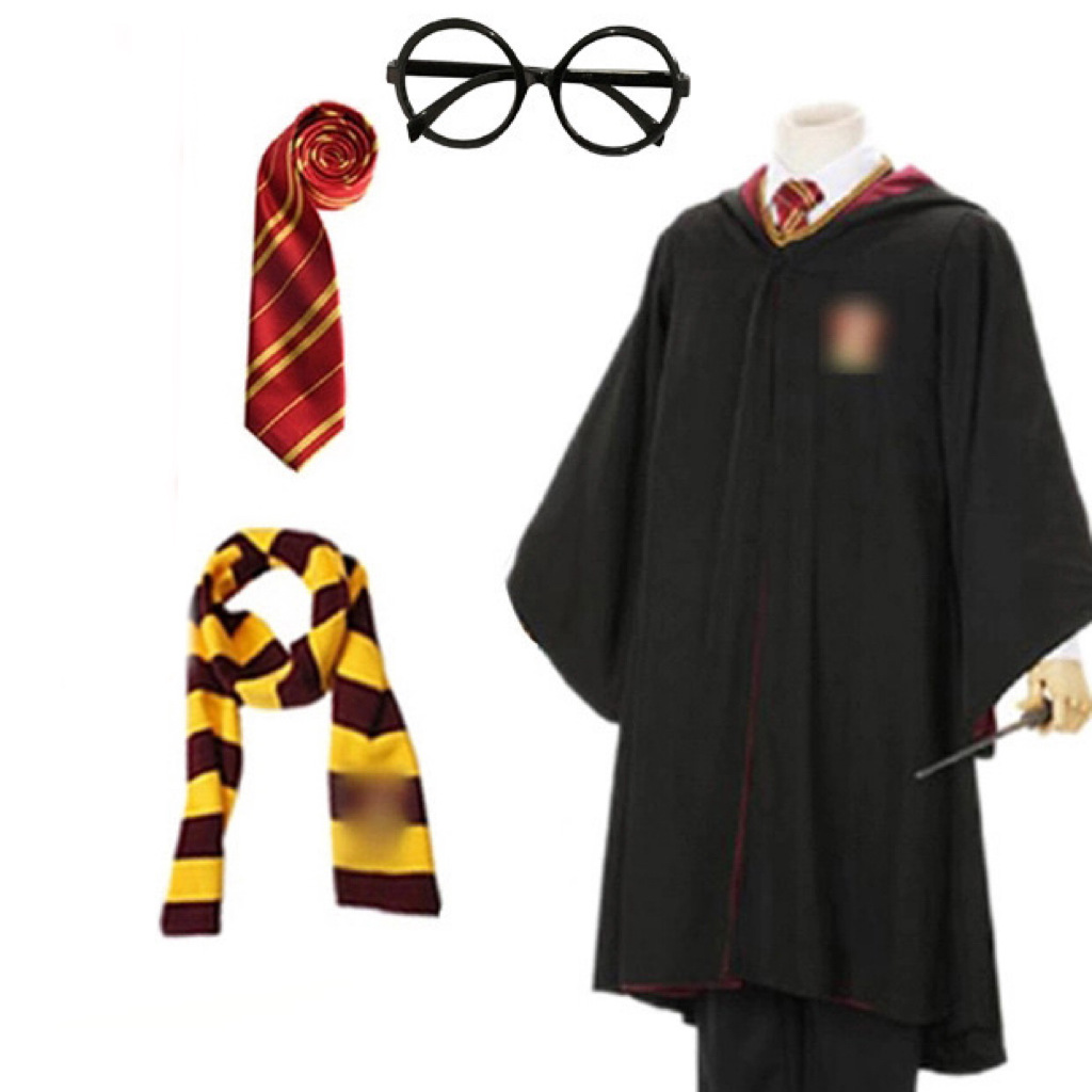 Harry Potter Magic Robe for Adults and Kidsren Magic Robe Set Cosplay Anime Costume Halloween Costume