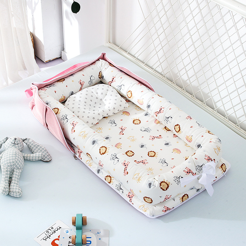 Ins South Korea Portable Mummy Baby Holding Nest Isolated Shoulder Mummy Bag Stamping Pillow Luggage Bed Middle Bed Crib